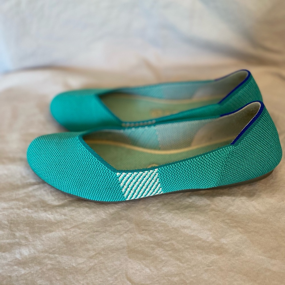 Retired Rothy’s Calypso Blue Green Turquoise Teal Flats - Picture 4 of 13